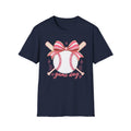 Unisex Softstyle Baseball and Bow T-Shirt