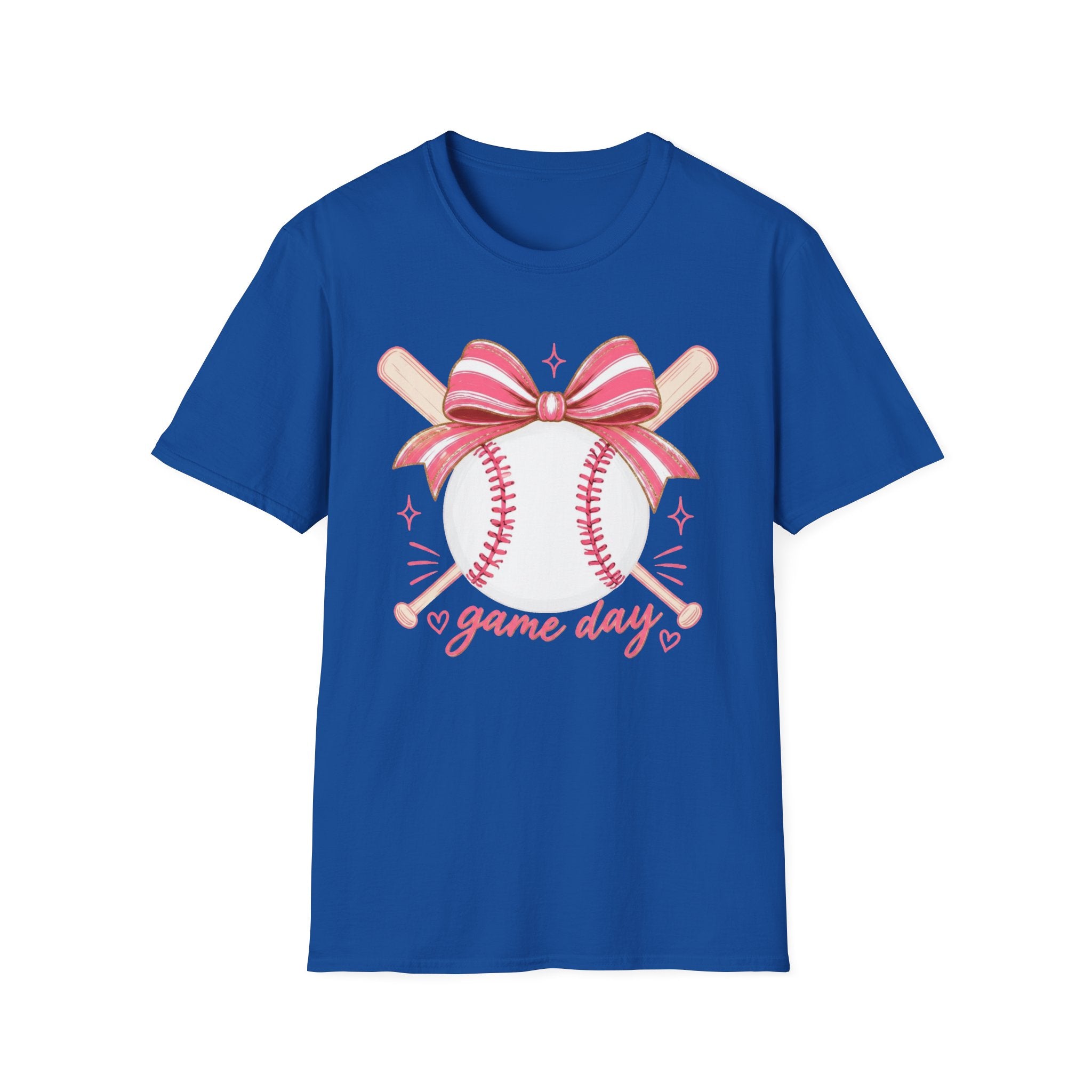 Unisex Softstyle Baseball and Bow T-Shirt