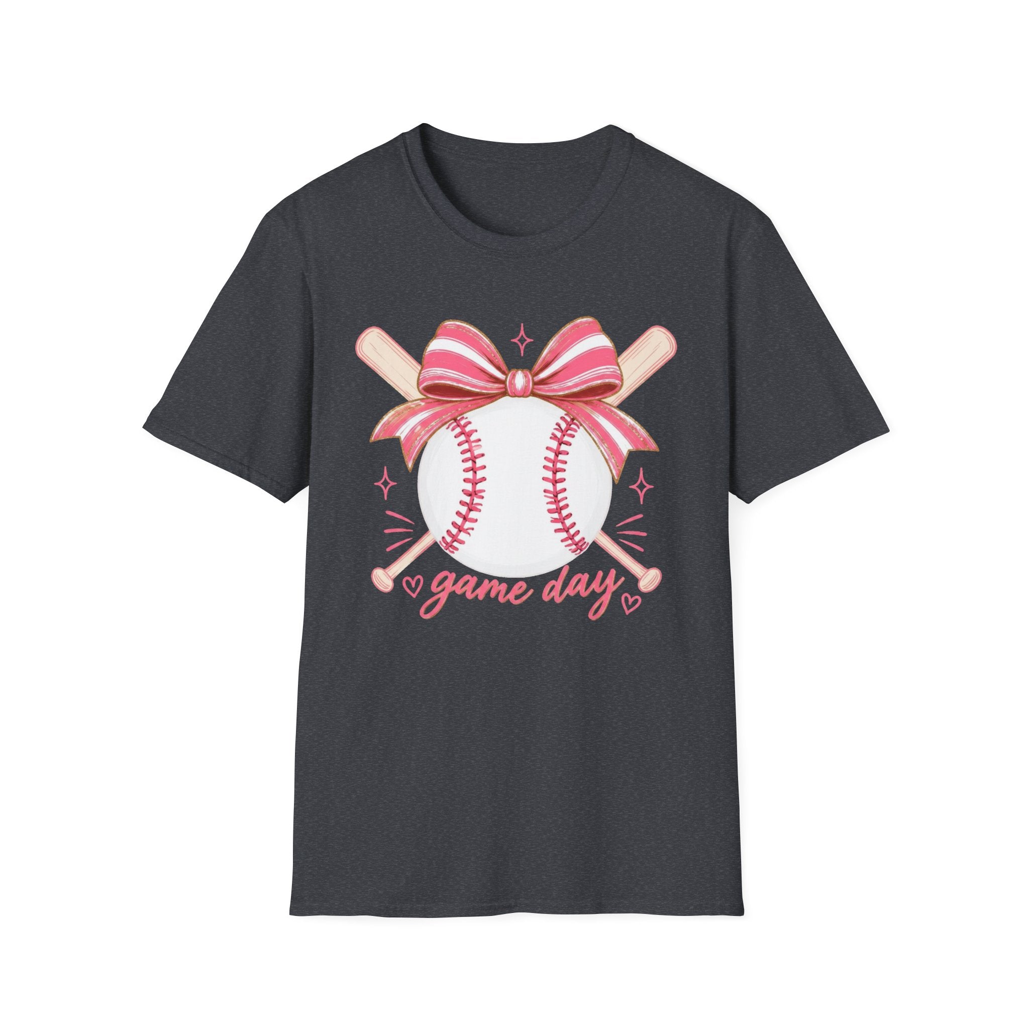 Unisex Softstyle Baseball and Bow T-Shirt